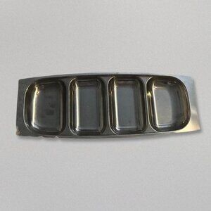 Mid-Century Modern MCM Swedish Serving Tray Stainless Steel 4-Compartment